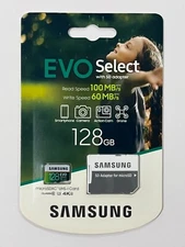 New Samsung Evo Select 128GB Memory Card with Adapter MB-ME128HA/AM