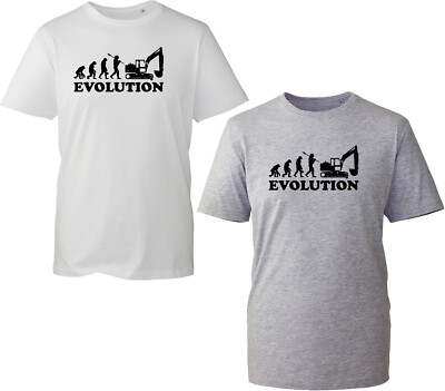 Evolution Of Bagger Operator T-Shirt Planierraupe Bau Bagger Unisex Top