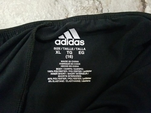 Youth Girls XL Adidas Black Sports Skort - Picture 3 of 5