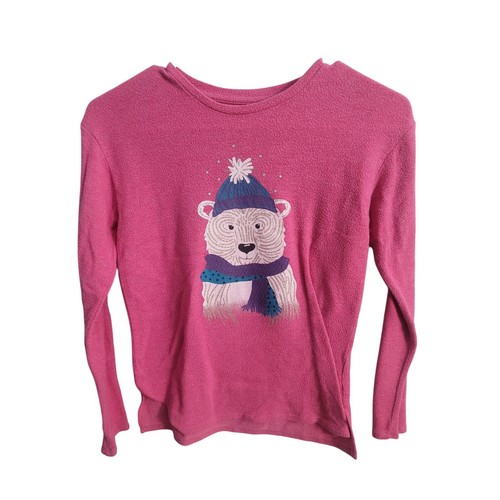 Falls Creek Girl's Pink Long Sleeve Crew Neck Pullover Top Size L 10/12