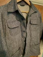 Nigel Hall - Fatigue Jacket/Overshirt - Wool Mix - Blue/Grey - Med 40-42 - BNWOT