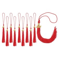 10pcs 2026 Tassel Graduation, Red Graduation Cap Tassels with Charms