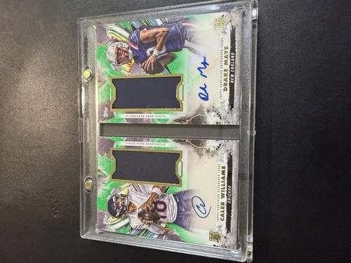 2024 Topps Inception Caleb Williams/Drake Maye Dual Relic Auto Book Green /99