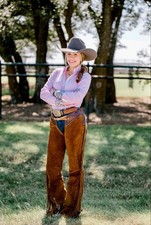 Damen Chaps Western Wildleder Leder Rodeo Pfe...
