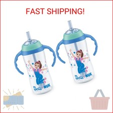 NUK First Choice Ms. Rachel Learner Straw Sippy Cup, 10 oz. Baby and Toddler Cup