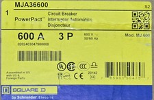 SQUARE D MJA36600 600 A 3 P Circuit Breaker 600a MJ600 MJ-600