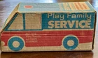 Vintage 1970 Little People #930 Cardboard Service Van for Action Garage
