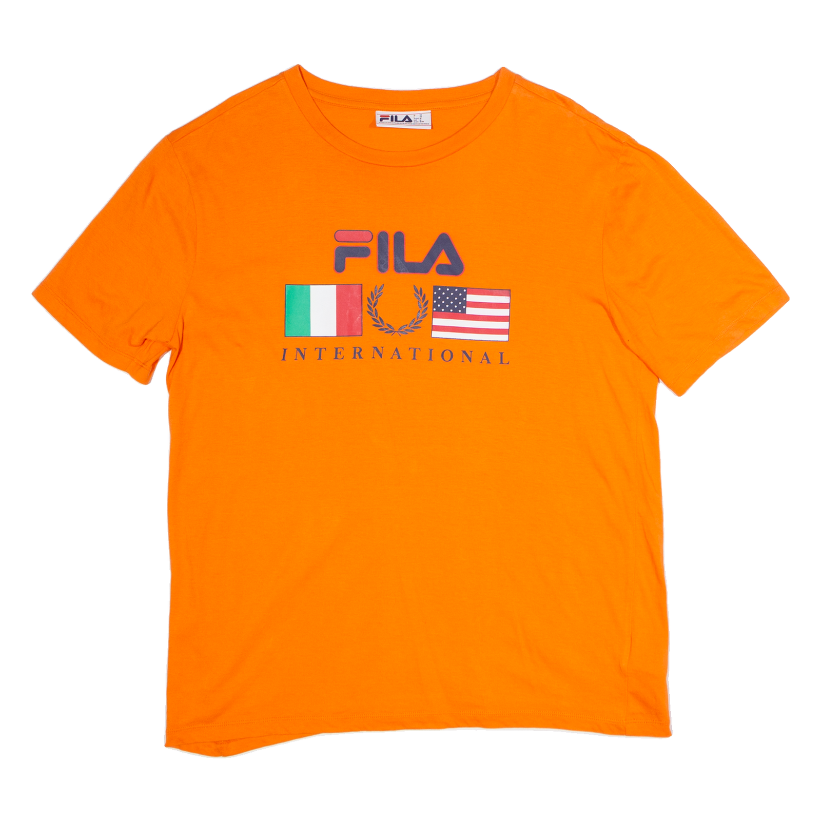 FILA Maglietta Uomo Arancione USA Girocollo M