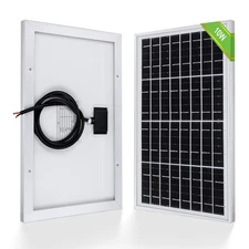 ECO-WORTHY 10W Solar Panel Battery Charger Portable for Charging 12V Battery ...