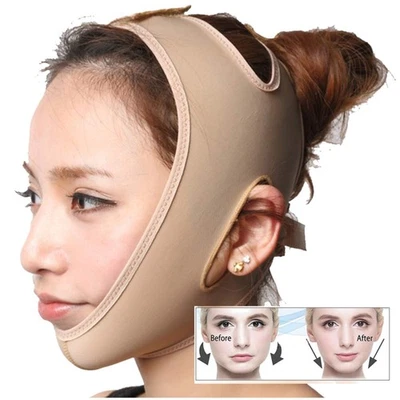 2pcs Gesicht-Lifting Maske V-Linie Doppelkinn-Hebegürtel Anti-Falten Hautstra... - Bild 1 von 4