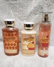 Bath  Body Works Pumpkin Cupcake Body Care Set of 3 Discontinued 