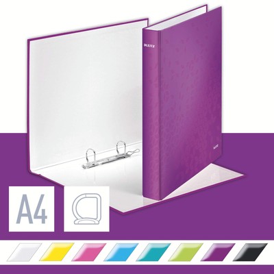 Leitz 2 Ring Binder, Holds up to 230 Maxi Sheets, Wow Range, 40 mm Spine, 424100