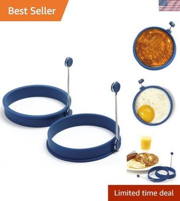 Norpro Silicone Pancake & Egg Rings   2 Piece Set for Perfect Breakfast