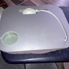 LapGear Lap Desk with Cup Holder and Flexible LED Lamp