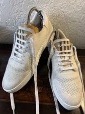Zapatillas bajas de punto Burberry vintage a cuadros blancas crema para hombre Robin 11 EU 44