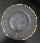 Jeanette Harp Gold Trim 7” Glass  Dessert/Salad Plates Sandwich Set Of 6