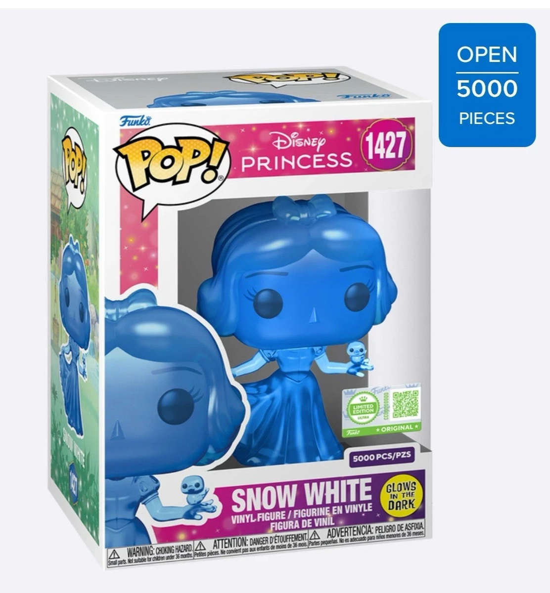 Funko Pop Snow White #1427 Translucent Blue Glow with Pop