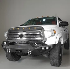 Hooke Road Steel Front Bumper w/Winch Plate & LED Lights for Toyota Tundra 14-21