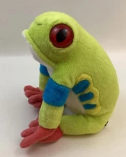 Wild Republic Red Eyed Tree Frog 2014 Plush Stuffed Animal 12”