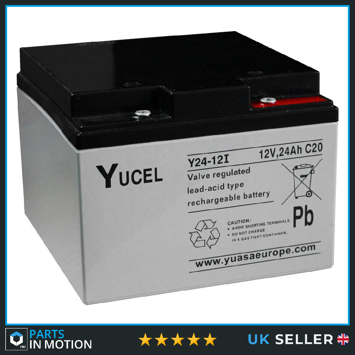 Y24-12i Yuasa 12V 24Ah SLA UPS Battery