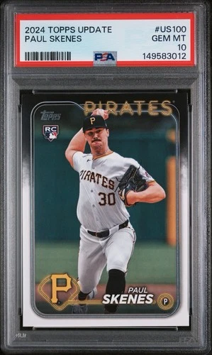 2024 Topps Update Series - Paul Skenes #US100 Pittsburgh Pirates (RC) PSA 10