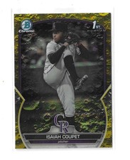 2023 Bowman Draft - Chrome Isaiah Coupet #BDC-37 Yellow Lunar Crater...