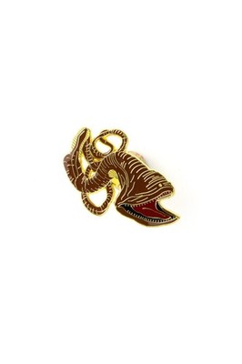 Gulper Eel Enamel Pin (Saccopharynx) Metal Fashion Science Lapel Accessory