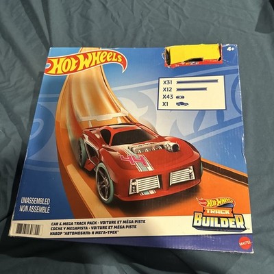   Hot Wheels Track Builder Car & Mega Track Pack - New Sealed Damaged Box
