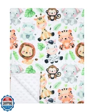 Terriboo Mink Baby Bed Blanket Newborn Mink Blanket Double Layer with Dotted 