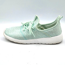 Very G Liliana Pastel Mint Green Metallic Lightweight Sneakers Size 7