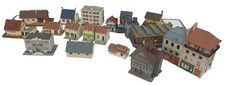 LOT DE MAQUETTES HO Maisons immeuble commerces usine vintage train électrique N1
