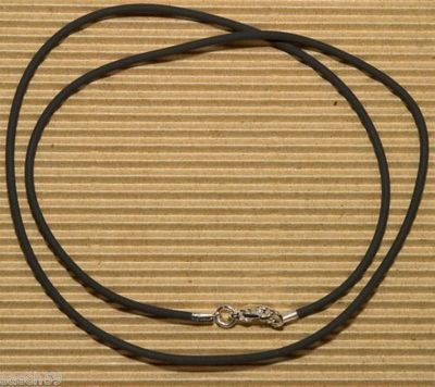 Rubber Chain Made to Measure 2mm Rubber Strap Rubber Choker Chain Black ES *