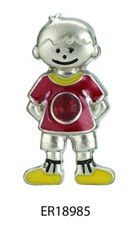MINI BOY Child Shaped Birthstone Charms Jan. - Dec.