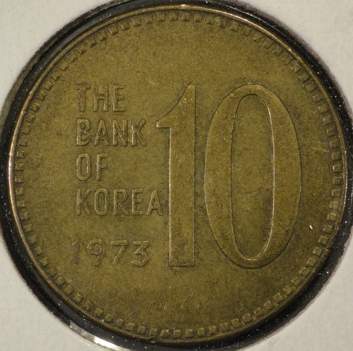 1973 South Korea 10 Won Coin 🔴 KM#6a