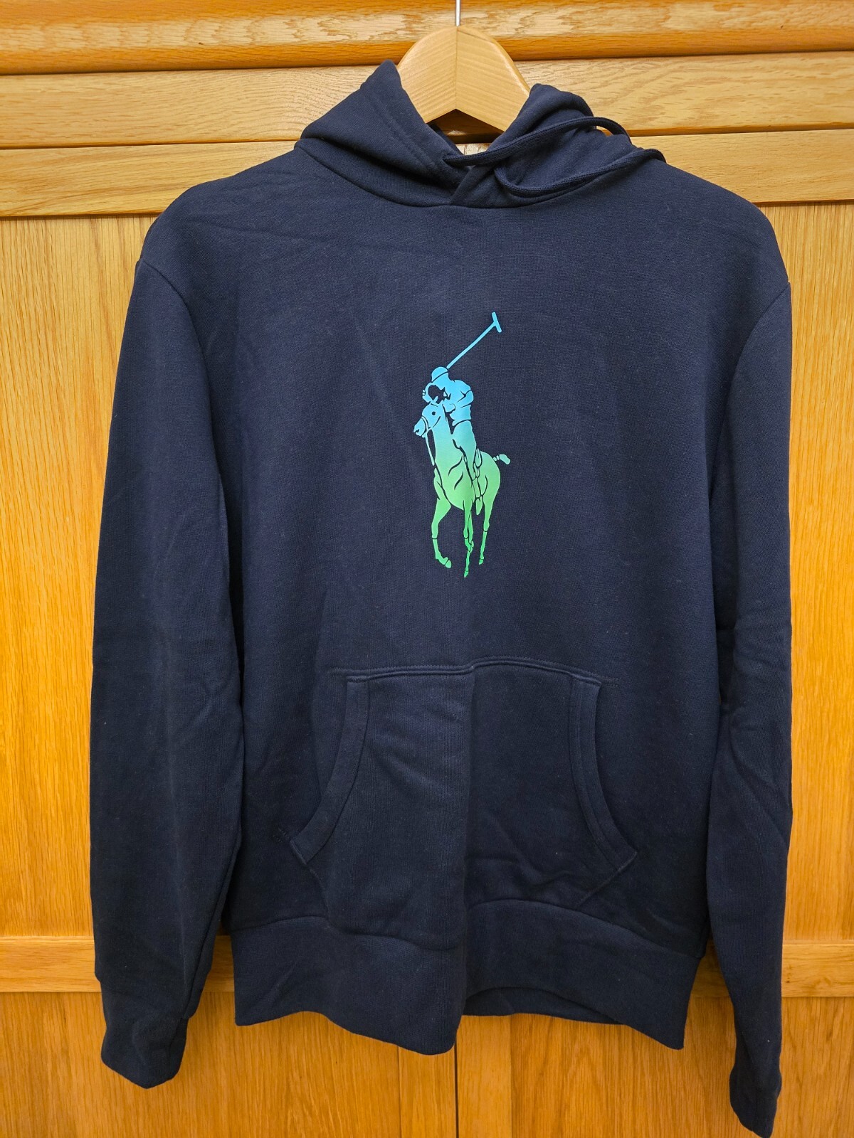 Polo uomo Ralph Lauren blu scuro logo Big Pony nuova con etichetta taglia small