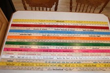 16 Yardstick Wood Wooden Ruler Lot Advertising Sign Color Art Craft Hobby