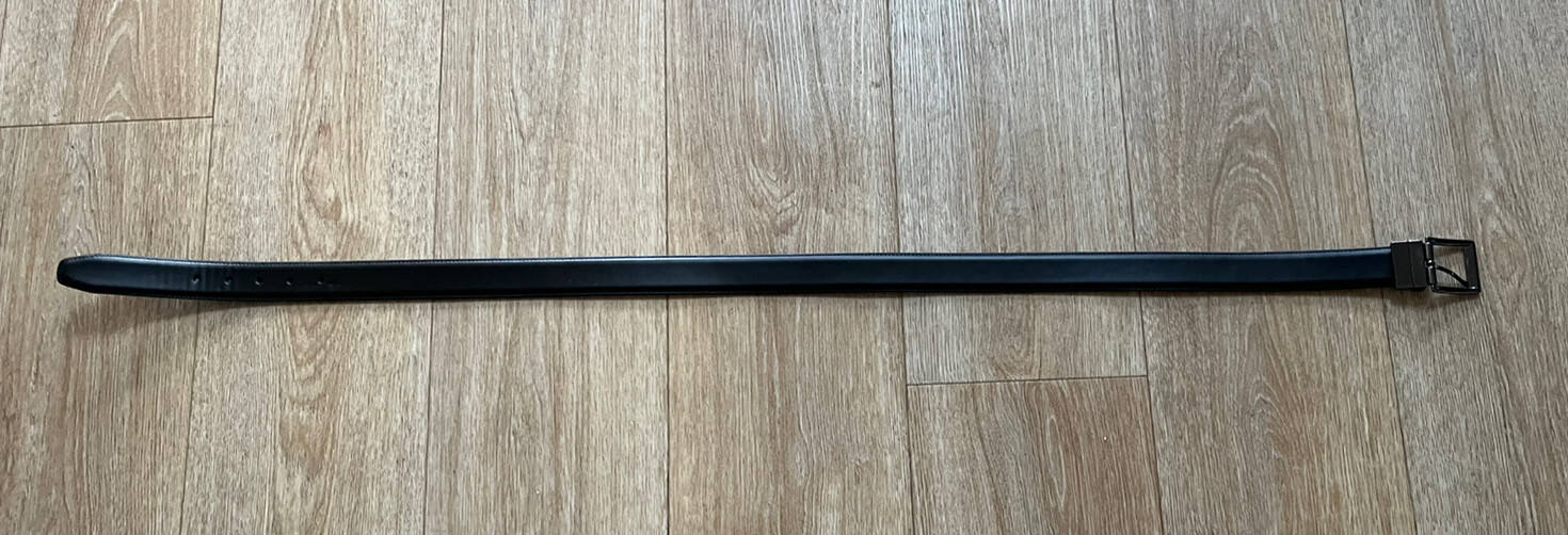 DEBENHAMS BNWOT MENS BLACK & BROWN REVERSABLE LEATHER BELT SIZE