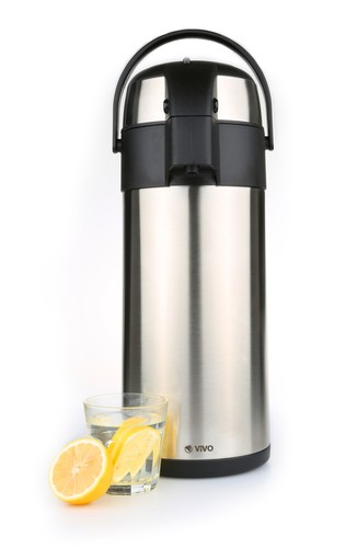 Pump Action Airpot Flask Stainless Steel Keeps Drinks Hot/Cold Tea Coffee Water - Picture 2 of 7