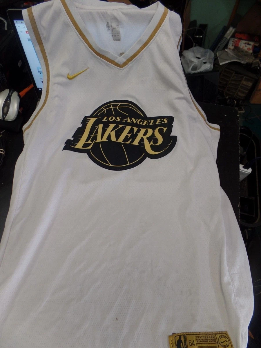 Kobe Bryant Nike Commerative Golden Edition jersey Size 54 White 24 Swingman