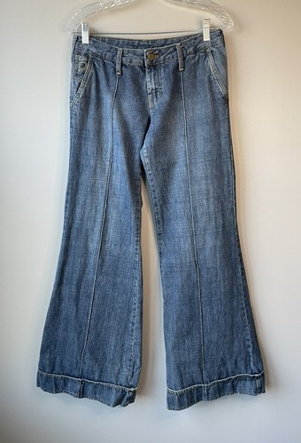 Wide Leg Flare Jeans Denim Pants Size 