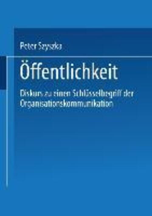 Thumbnail - Öffentlichkeit | Peter Szyszka | Taschenbuch | Paperback | 255 S. |