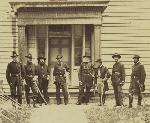 Union Major General Edwin Sumner and staff Cushing New 8x10 US Civil War Photo