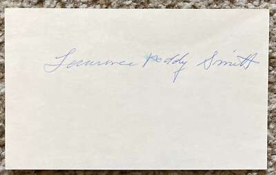 Lawrence Paddy Smith signed card - 1920 Red Sox - light smudge, light crease