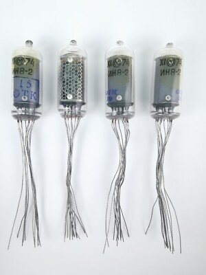 IN-8-2 NIXIE TUBES FOR NIXIE CLOCK NEW TESTED 4PCS