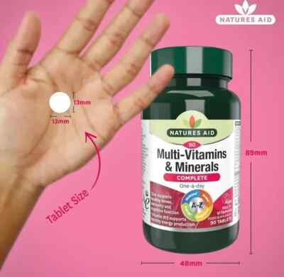 Natures Aid Multi-Vitamine & Mineralien A-Z 90 Männer Frauen Weichkapseln 90 einmal täglich