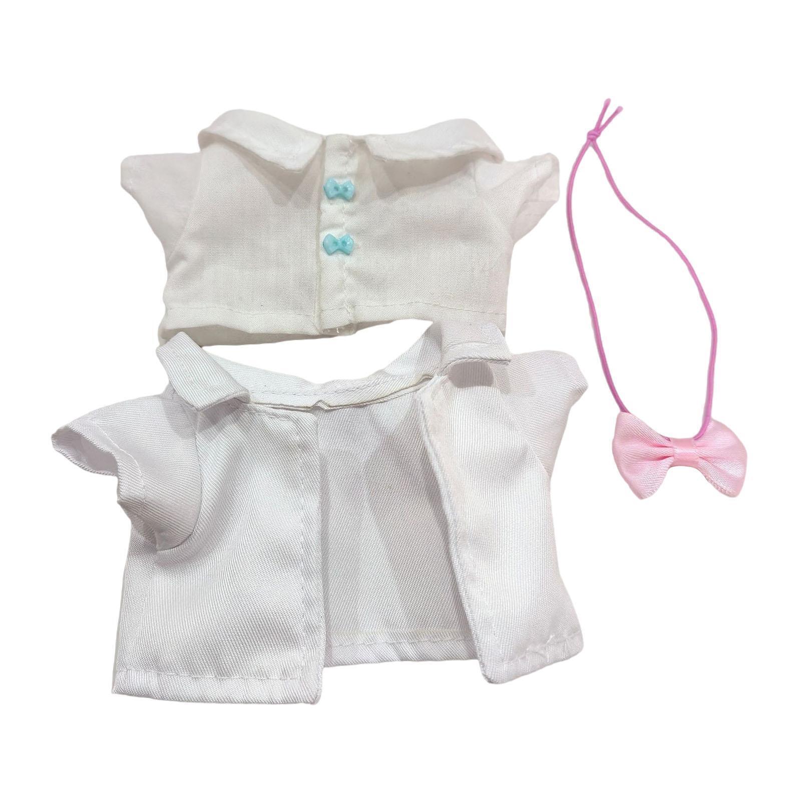 3Pcs Miniature Shirt Coat Tie Set for 15cm Girl Dolls