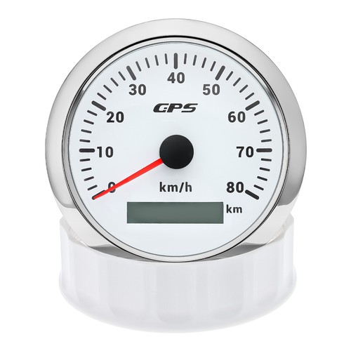 6 Gauge Set 85mm Boat GPS Speedometer 80KM/H Tacho&52mm Fuel Oil Press Temp Volt - Picture 3 of 23