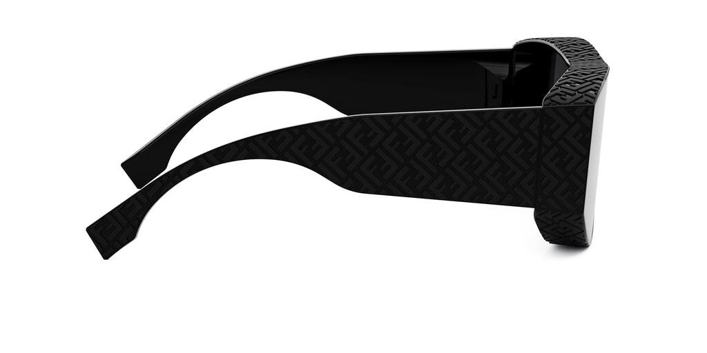 FENDI LAB FE40128I 01A FF Logo Nylon Shield Smoke Light Mirror