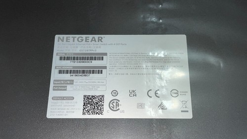 NETGEAR ProSAFE 28-Port Gigabit PoE+ Managed Switch GS728TPPv3 GS728TPP-300NAS - Picture 9 of 11