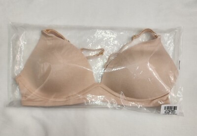 Lively Women's The All-Day Plunge No-Wire Bra-(Toasted Almond,  Size 34C)NEW